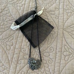 Sabika Black Heart Necklace